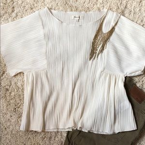 Madewell | Texture & Thread Micropleat Top | XS